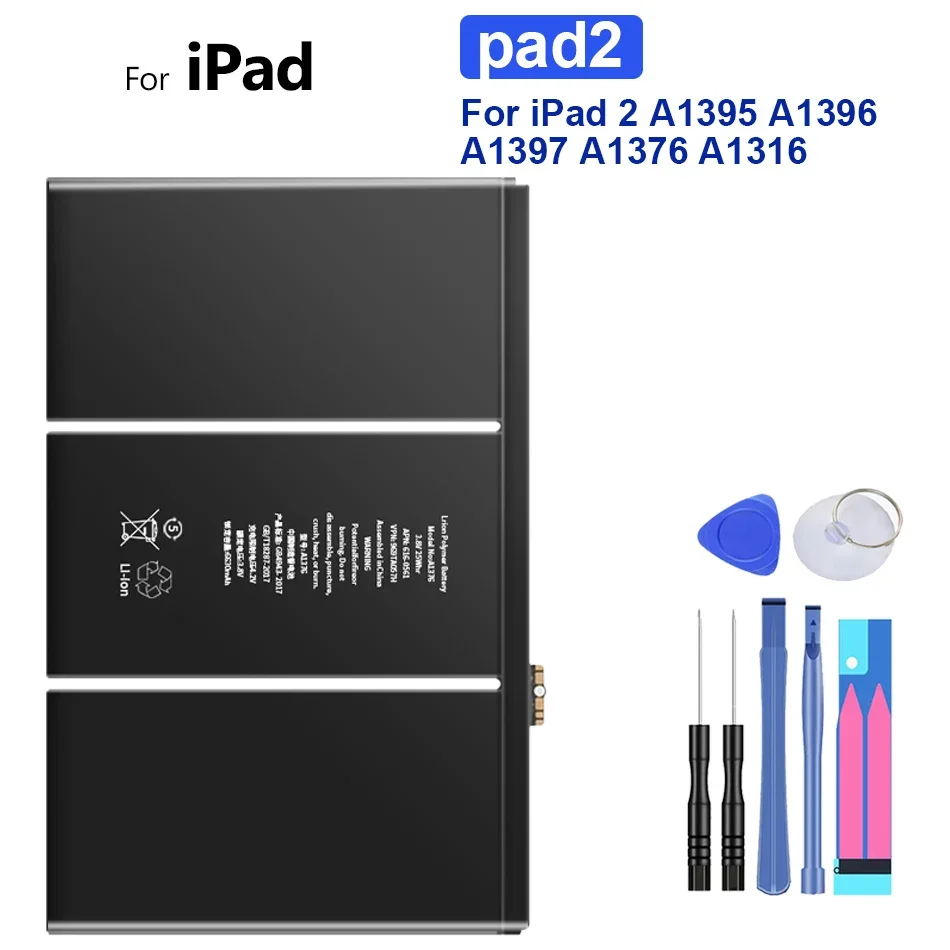 Аккумулятор для планшета 6930 мАч для Apple iPad 2 для iPad2 A1395 A1396 A1397 A1376 A1316
Аккумулятор для планшета 6930 мАч для Apple iPad 2 для iPad2 A1395 A1396 A1397 A1376 A1316
