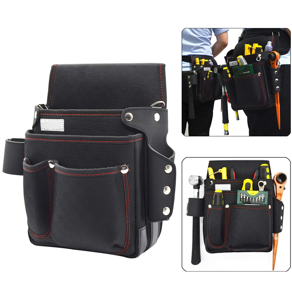 

Heavy Duty Tool Pouch Multiple Pockets & Vertical Storage for Electricians & Carpenters Clip On Belt Work Pouch Bag Dropshipping
