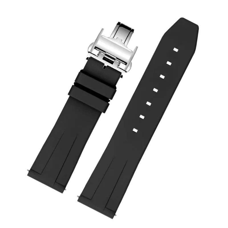 

High Quality Fluororubber Watchband for Longines Master L2 L3 L4 L2.628 L2.673 Watch Strap Bracelet 19mm 20mm 21mm 22mm