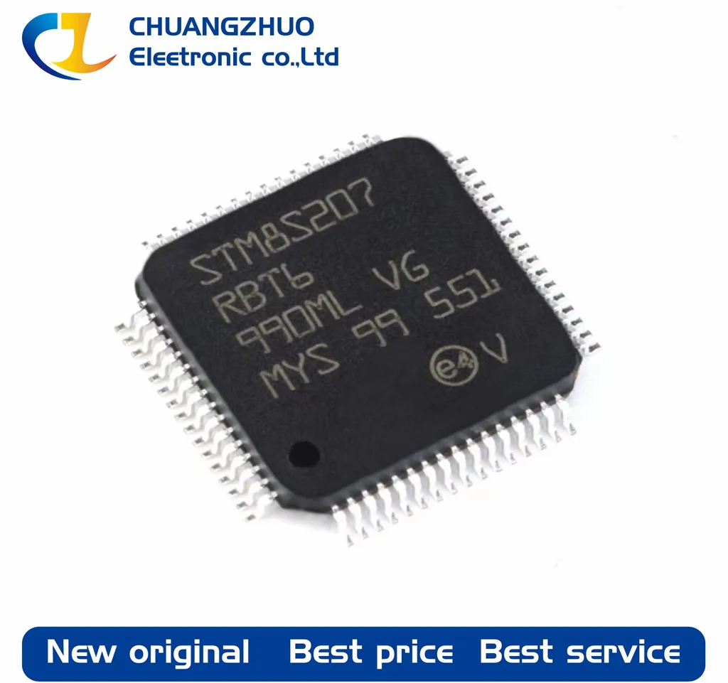 

1 шт., новый оригинальный микроконтроллер STM8S207RBT6 6KB STM8 52 24 МГц 2,95 В ~ 5,5 в FLASH КБ флэш-памяти (10x10)