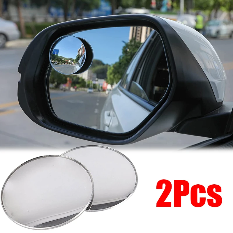 

360 Degree Car Blind Spot Mirror Adjustable 2 Sides Wide Angle Exterior Automobile Convex Rear View Mirrors Parking Mirror 2Pcs