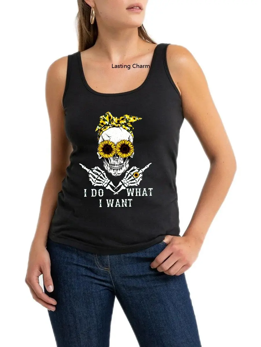 I Do What I Want Design Cotton Sexy Fit Tank Tops Women's Sunflower Skull Graphic Sleeveless Tee Shirt Gothic Cool Top
I Do What I Want Design Cotton Sexy Fit Tank Tops Women's Sunflower Skull Graphic Sleeveless Tee Shirt Gothic Cool Top
