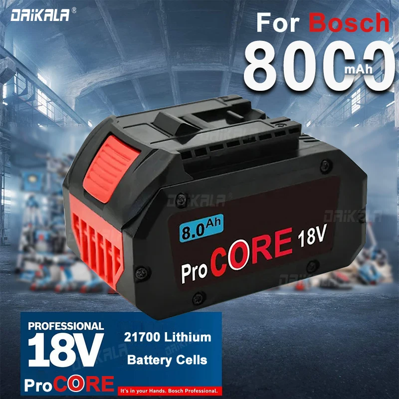 18 в 8000 мАч ProCORE er400 батарея для Bosch 18 в профессиональная система беспроводной уплотнитель BAT609 BAT618 GBA18V80 21700 Zelle
18 в 8000 мАч ProCORE er400 батарея для Bosch 18 в профессиональная система беспроводной уплотнитель BAT609 BAT618 GBA18V80 21700 Zelle
