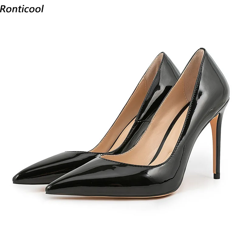 Ronticool Hot Women Spring Pumps Shiny Stiletto Heel Pointed Toe Beautiful Black Party Shoes Ladies US Plus Size 5-15 
Ronticool Hot Women Spring Pumps Shiny Stiletto Heel Pointed Toe Beautiful Black Party Shoes Ladies US Plus Size 5-15