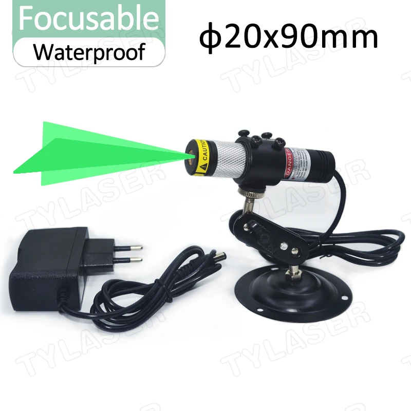

Waterproof Glass Lens D20X90mm Focusable 520nm Green Cross Line Laser Module 10mW 30mW 50mW 80mW 135mW for Cutting Positioning