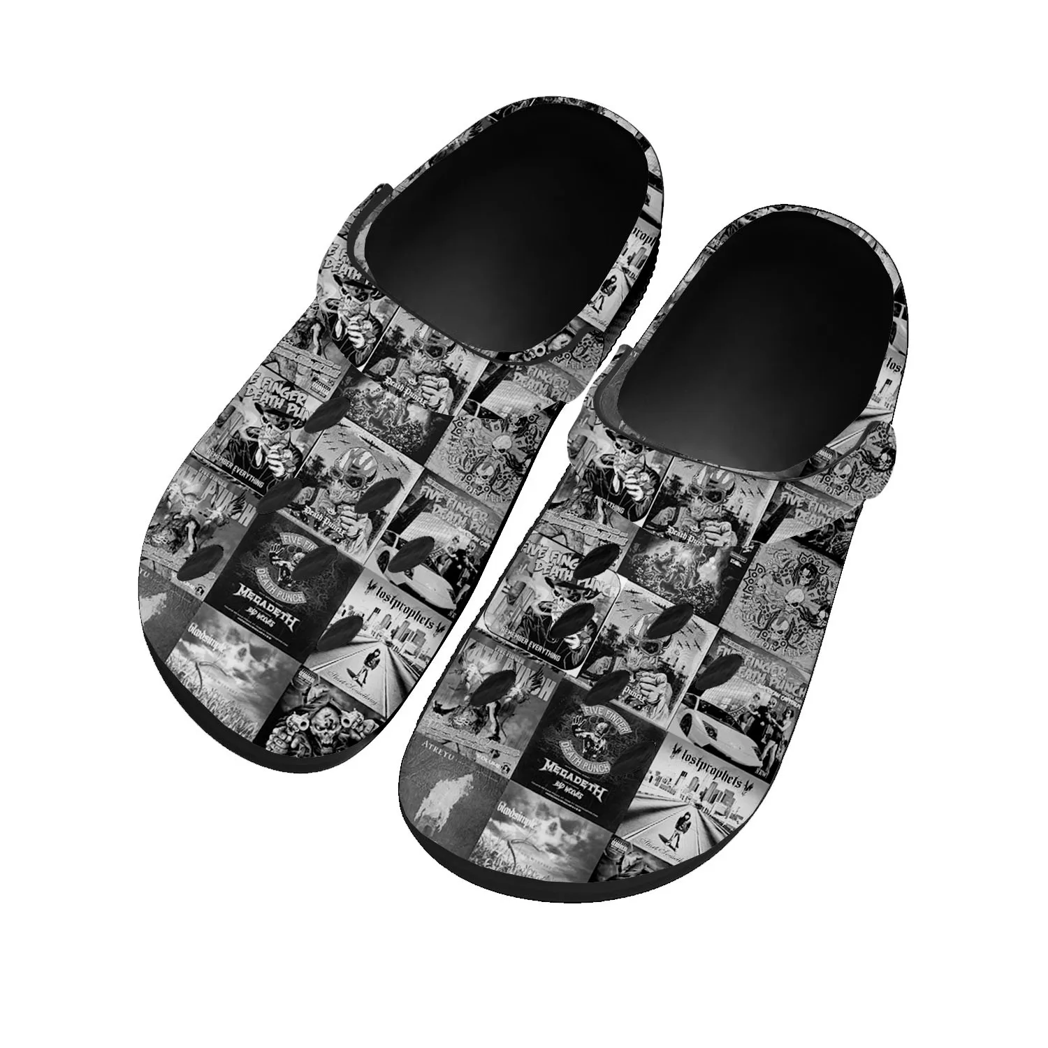 

Five Finger Death Punch Pop Home Clogs Custom Water Shoes Mens Womens Teenager Shoe Garden Clog Breathable Beach Hole Slippers