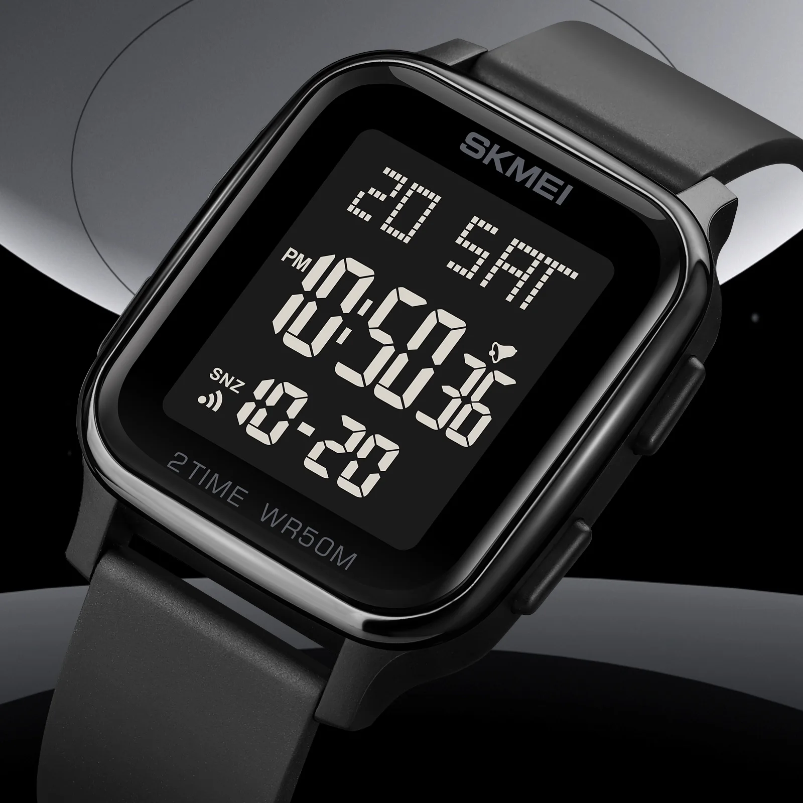 SKMEI Trendy Simple Square Electronic Watch Multifunctional Double Time Countdown Waterproof Luminous Sport Men's Watch 1858
SKMEI Trendy Simple Square Electronic Watch Multifunctional Double Time Countdown Waterproof Luminous Sport Men's Watch 1858