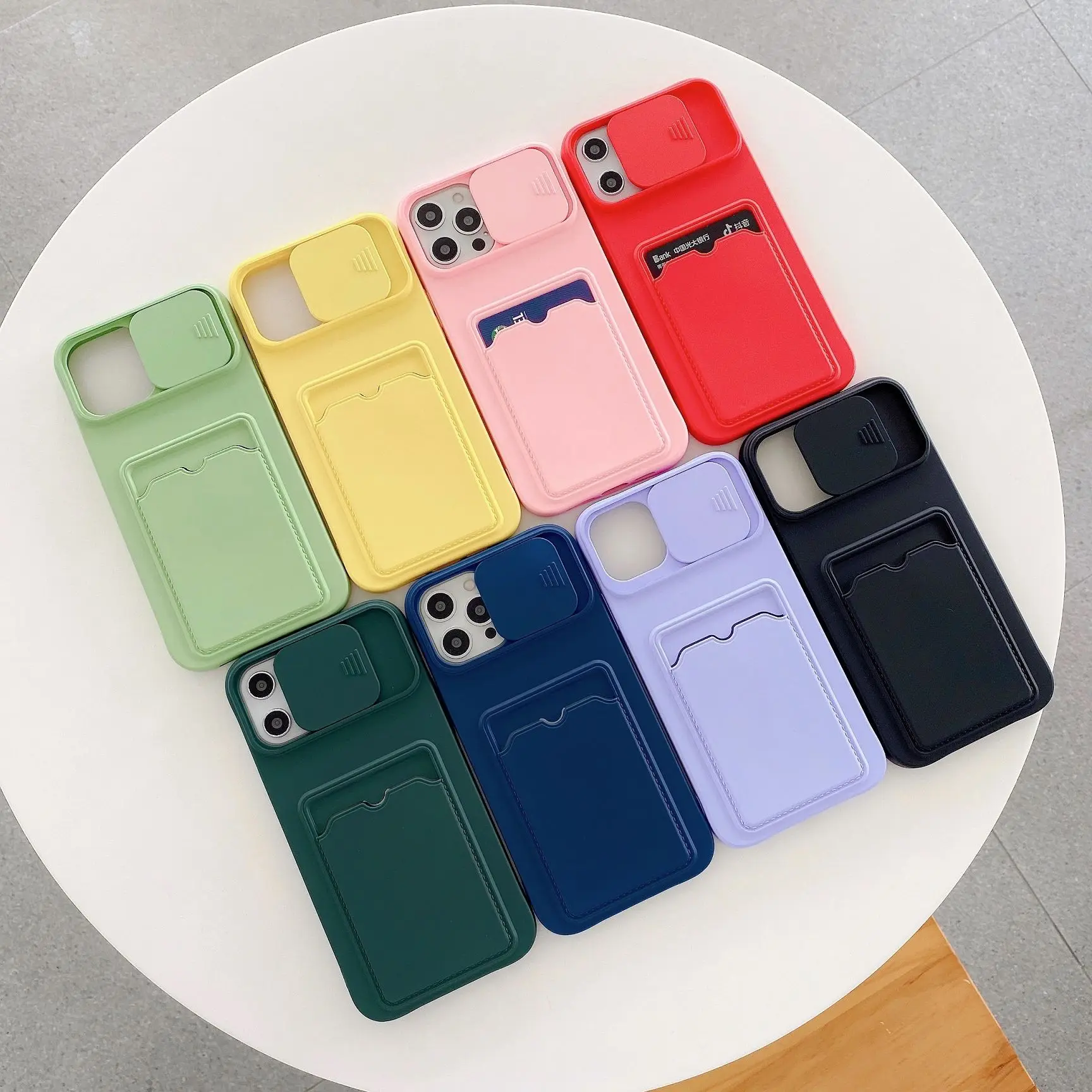 Slide Camera Protection Card Holder Wallet Phone Case For iPhone 14 13 12 11 Pro XS Max X XR 7 8 Plus SE 3 Soft Silicone Cover
Slide Camera Protection Card Holder Wallet Phone Case For iPhone 14 13 12 11 Pro XS Max X XR 7 8 Plus SE 3 Soft Silicone Cover