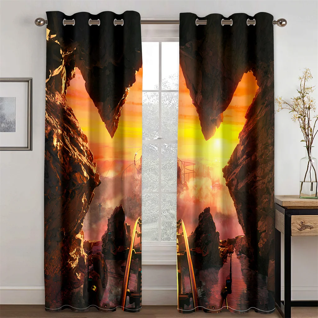 

Europe and the United States Hot Selling Music Album Cover Curtains 2 Panel Deluxe Living Room Bedroom Window Decor Curtains