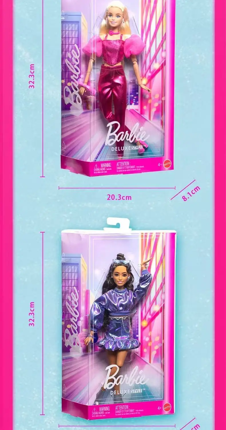 Surtido Original Mattel Barbie Deluxe estilo muñeca rubia para niñas juguetes de articulaciones articuladas para niños regalos de cumpleaños y Navidad Surtido Original Mattel Barbie Deluxe estilo muñeca rubia para niñas juguetes de articulaciones articuladas para niños regalos de cumpleaños y Navidad