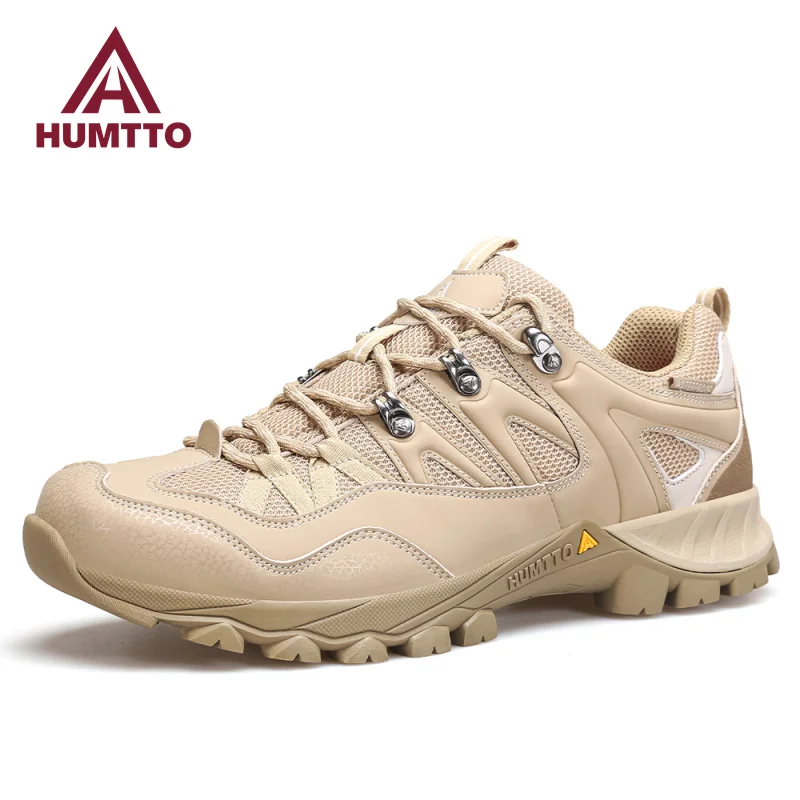 

HUMTTO Breathable Trekking Sneakers for Men Outdoor Men's Sports Shoes Luxury Designer Climbing Safety Work Man Hiking Boots