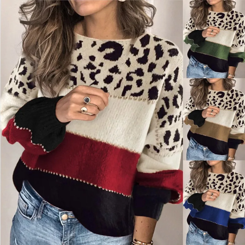 2022 Autumn Winter New Women's Clothing Contrast Color Sweater Women's Loose round Neck Base Sweater
2022 Autumn Winter New Women's Clothing Contrast Color Sweater Women's Loose round Neck Base Sweater