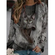 2022 New Y2K Cat 3D Print T-shirt Women Fashion Casual O-Neck Tops Long Sleeve Spring Summer Vintage Oversize Pullover T Shirts
2022 New Y2K Cat 3D Print T-shirt Women Fashion Casual O-Neck Tops Long Sleeve Spring Summer Vintage Oversize Pullover T Shirts