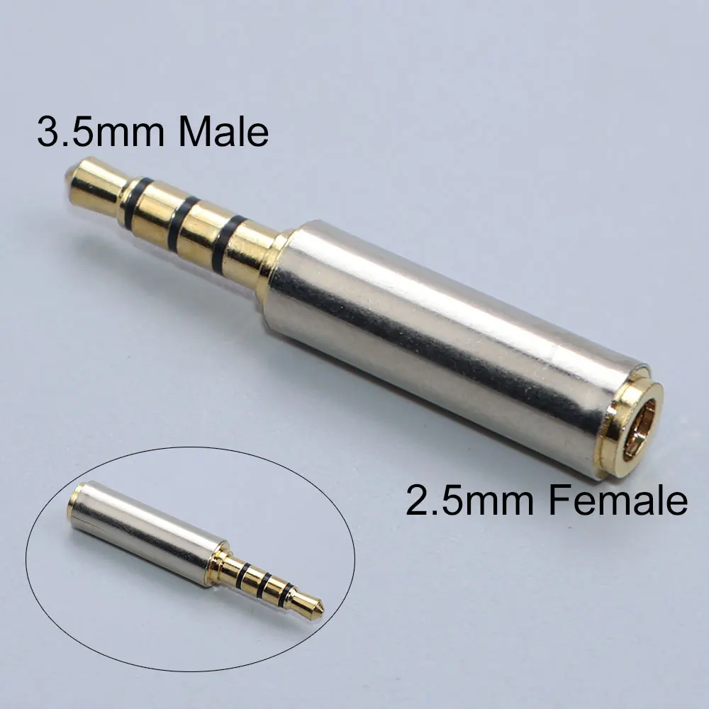 JCD 2PCS Aux Cable Converter 3.5mm to 2.5mm /2.5 mm to 3.5 mm Audio Adapter Stereo Headphone Amplifier Microphone Jack JCD 2PCS Aux Cable Converter 3.5mm to 2.5mm /2.5 mm to 3.5 mm Audio Adapter Stereo Headphone Amplifier Microphone Jack