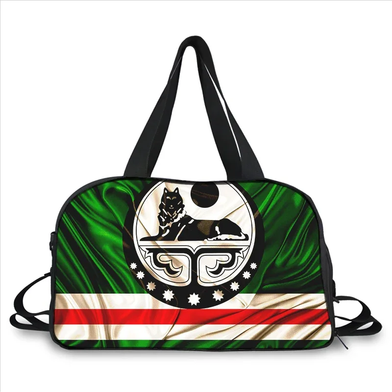 

Republic Of Chechnya Flag 3D printing fashion trend portable large capacity multi-function messenger bag travel bag