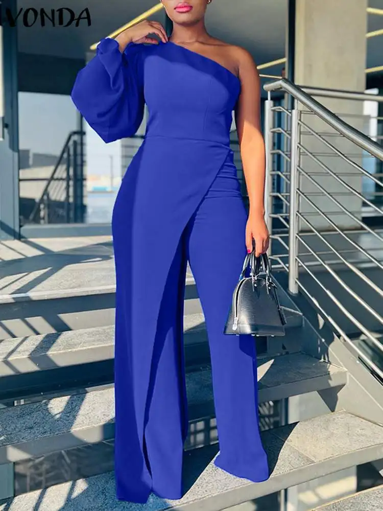 VONDA Women Summer Rompers Elegant Sexy Jumpsuit 2024 Long Sleeve Off Shoulder Irregular Hem Solid Casual Loose Party Playsuits
VONDA Women Summer Rompers Elegant Sexy Jumpsuit 2024 Long Sleeve Off Shoulder Irregular Hem Solid Casual Loose Party Playsuits
