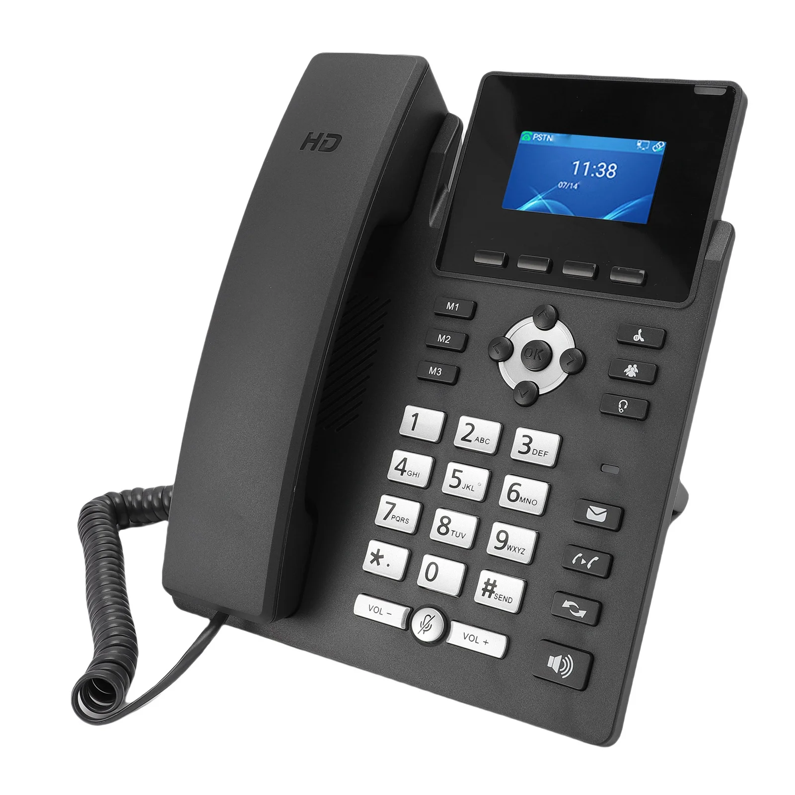 S6f64d9768e2c46958cdd807d56cf6aa50 IP Phone Business IP Phone IP Phone VoIP Accounts 2.4 Inch Color Display Dual Port Gigabit Ethernet Desktop Business Media Phone