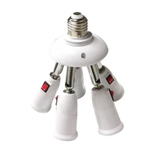 E27 Socket to 3/4/5 E27 Adapter Bulb Lamp Holder Converters E27 Base Socket Splitter LED Light Holder Smart Lighting Accessorie
E27 Socket to 3/4/5 E27 Adapter Bulb Lamp Holder Converters E27 Base Socket Splitter LED Light Holder Smart Lighting Accessorie