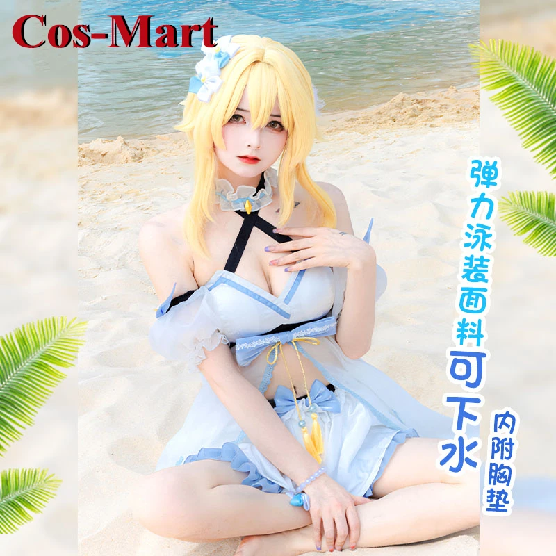 Косплей-костюм Cos-Mart Game Genshin Impact Lumine, милый летний пляжный купальник, женский стиль
Косплей-костюм Cos-Mart Game Genshin Impact Lumine, милый летний пляжный купальник, женский стиль