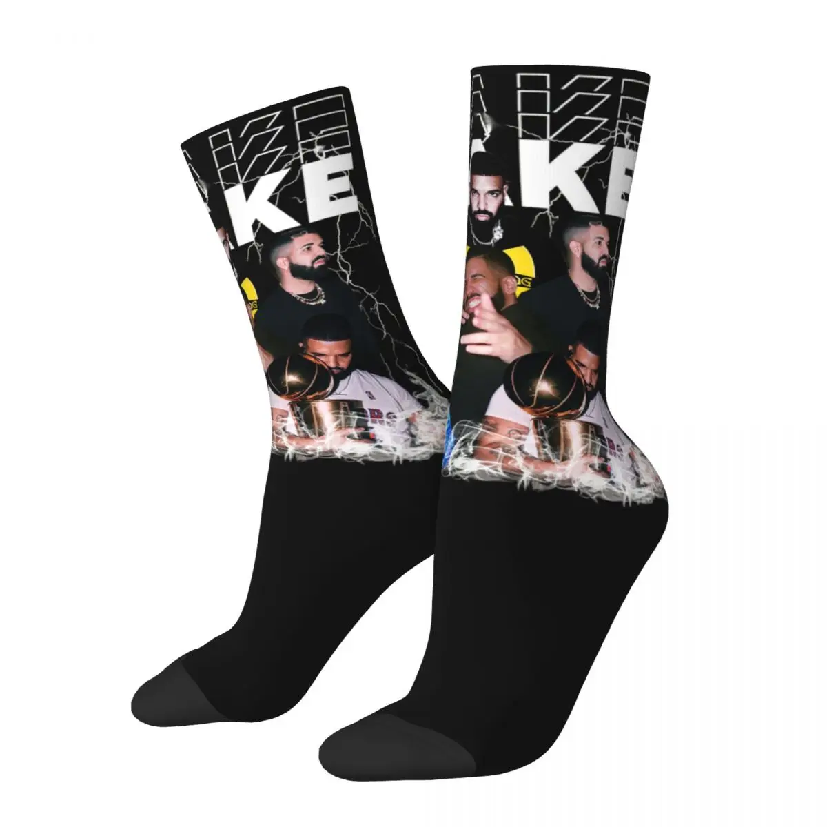 

Vintage Drizzy Drake Bootleg Middle Socks for Women Men Accessories All Season Hip Hop Rapper Cute Long Socks Breathable