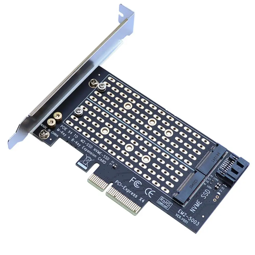 

Плата адаптера с одиночным/двойным M.2 NVME NGFF на Pcie 4x M2 SSD адаптер B/M Поддержка клавиш PCI Express 3,0 2230-2280 жесткие диски