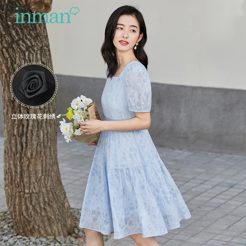 INMAN Women's Dress Puff Sleeve Jacquard Elegant Dresses For Women 2022 Summer Dresses Square Collar Lace Woman Clothes Vestidos
INMAN Women's Dress Puff Sleeve Jacquard Elegant Dresses For Women 2022 Summer Dresses Square Collar Lace Woman Clothes Vestidos