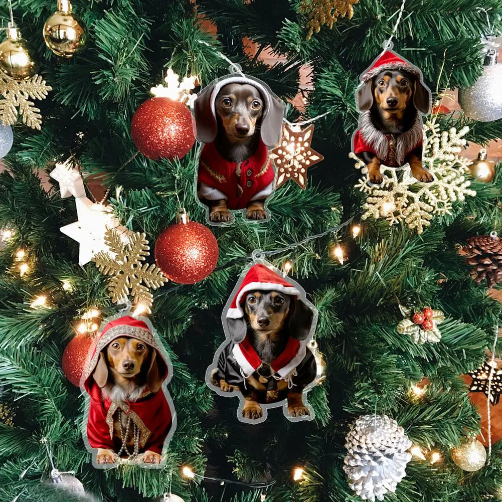 Dachshund Dog Christmas Hanging Decoration Cartoon Home Cute Tree Car Pendant Acrylic Gifts 6pcs 2D Xmas Decor Party Orname E6L3
Dachshund Dog Christmas Hanging Decoration Cartoon Home Cute Tree Car Pendant Acrylic Gifts 6pcs 2D Xmas Decor Party Orname E6L3