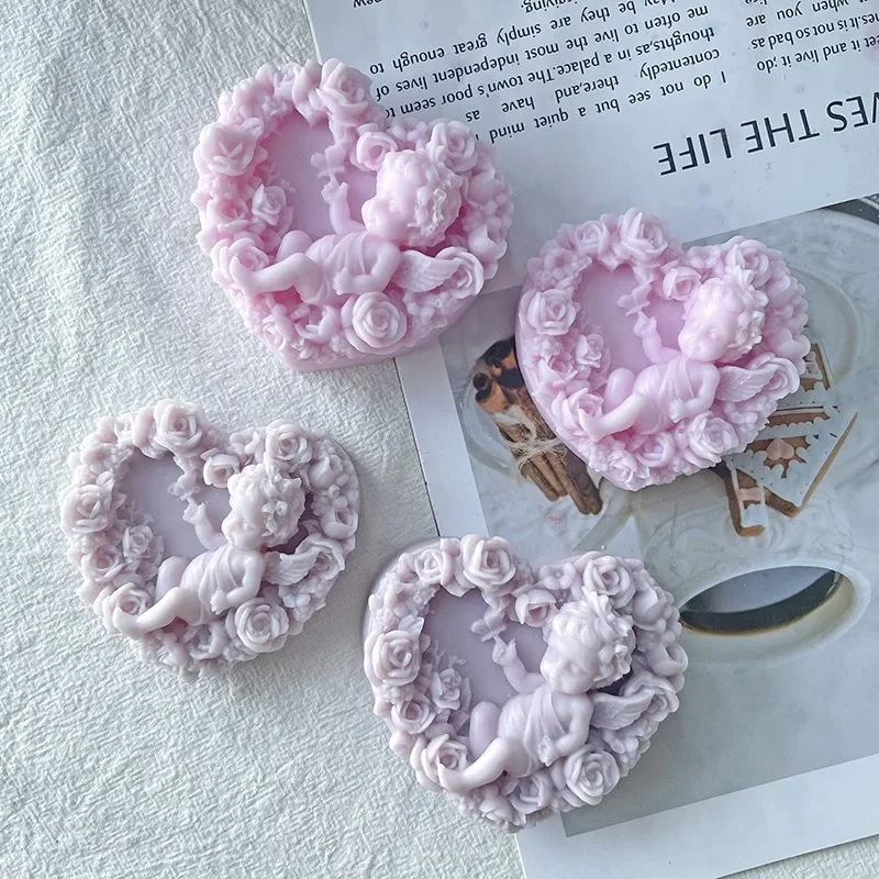 DIY Angel Baby Silicone Candle Mold 3D Rose Heart Angel Gypsum Soap Plaster Mould Cake Chocolate Baking Decor Tools Craft Gifts 
DIY Angel Baby Silicone Candle Mold 3D Rose Heart Angel Gypsum Soap Plaster Mould Cake Chocolate Baking Decor Tools Craft Gifts