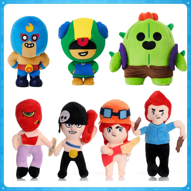 

Brawl Stars Game Plush Spike Shelly Clot Leon Poco Stuff Pillow Dolls Game Characters For Children Room Decoration Birthday Gift