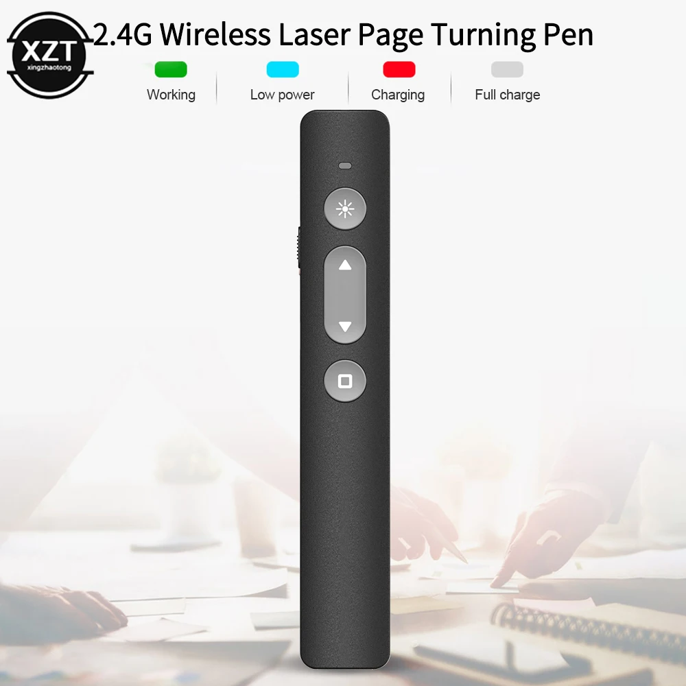 

Presentation Clicker Wireless Presenter Pointer RF 2.4Ghz PPT Slide Advancer USB Remote Control Flip Pen For Powerpoint