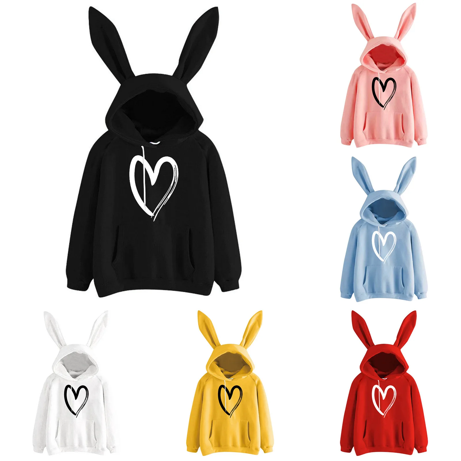 Women Fashionable Sweatshirt Hooded Sweatshirt Hooded Rabbit Sweatshirt Casual Top casual Autumn Spring
Women Fashionable Sweatshirt Hooded Sweatshirt Hooded Rabbit Sweatshirt Casual Top casual Autumn Spring