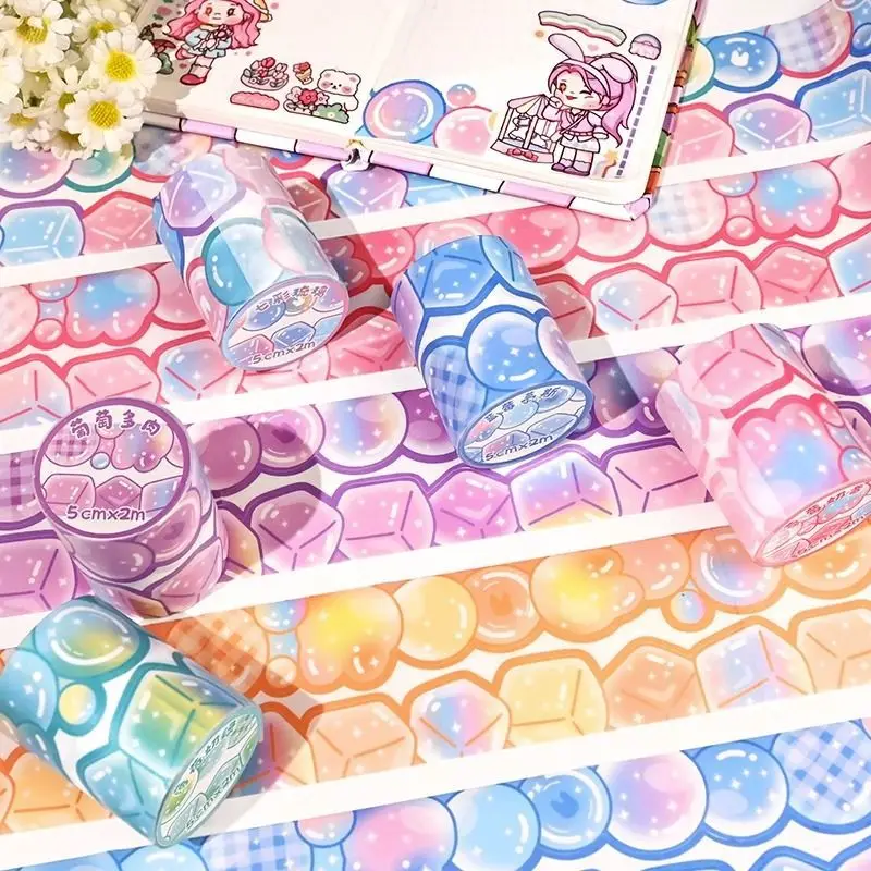 Kawaii Colorful Ice Cube Sticker Roll Washi Tape Decorative Stationery Supplies Cute Papeleria Aesthetic Graffiti Diary Stickers
Kawaii Colorful Ice Cube Sticker Roll Washi Tape Decorative Stationery Supplies Cute Papeleria Aesthetic Graffiti Diary Stickers