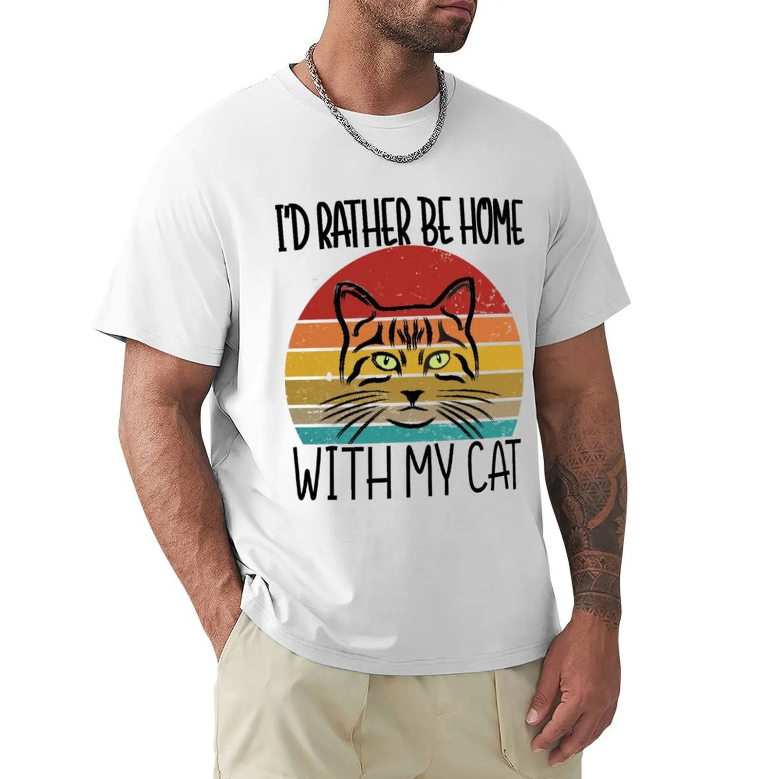 i'd rather be with my cat - Retro vintage - Funny Men & Womens Cat - kittens gift idea for her him cats lover cat home T-shirt
i'd rather be with my cat - Retro vintage - Funny Men & Womens Cat - kittens gift idea for her him cats lover cat home T-shirt