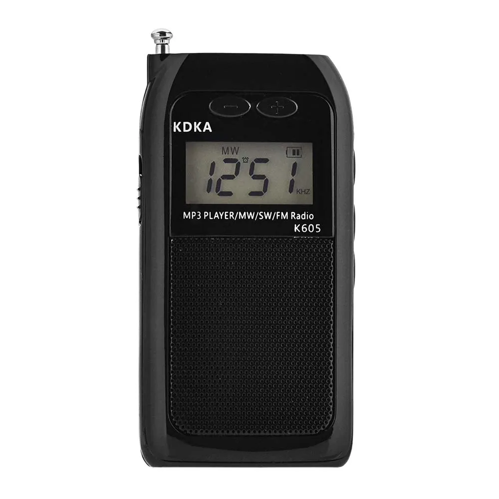 K-605 Mini Pocket Radio Rechargeable LCD Digital Display Mini Portable FM MW SW MP3 Player Digital Radio Rec Consumer Electronic
K-605 Mini Pocket Radio Rechargeable LCD Digital Display Mini Portable FM MW SW MP3 Player Digital Radio Rec Consumer Electronic