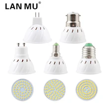 

Lampada LED Bulb E27 E14 MR16 GU10 B22 220V Bombillas LED Lamp Spotlight 48 60 80 LED Lampara Spot Grow Plant Light
