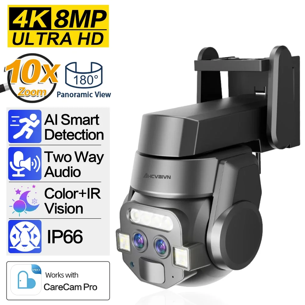 Wifi PTZ IP Security Camera 8MP 4K Dual Lens 10x Digital Zoom Outdoor Auto Tracking Wireless CCTV Video Surveillance Camera 4MP
Wifi PTZ IP Security Camera 8MP 4K Dual Lens 10x Digital Zoom Outdoor Auto Tracking Wireless CCTV Video Surveillance Camera 4MP