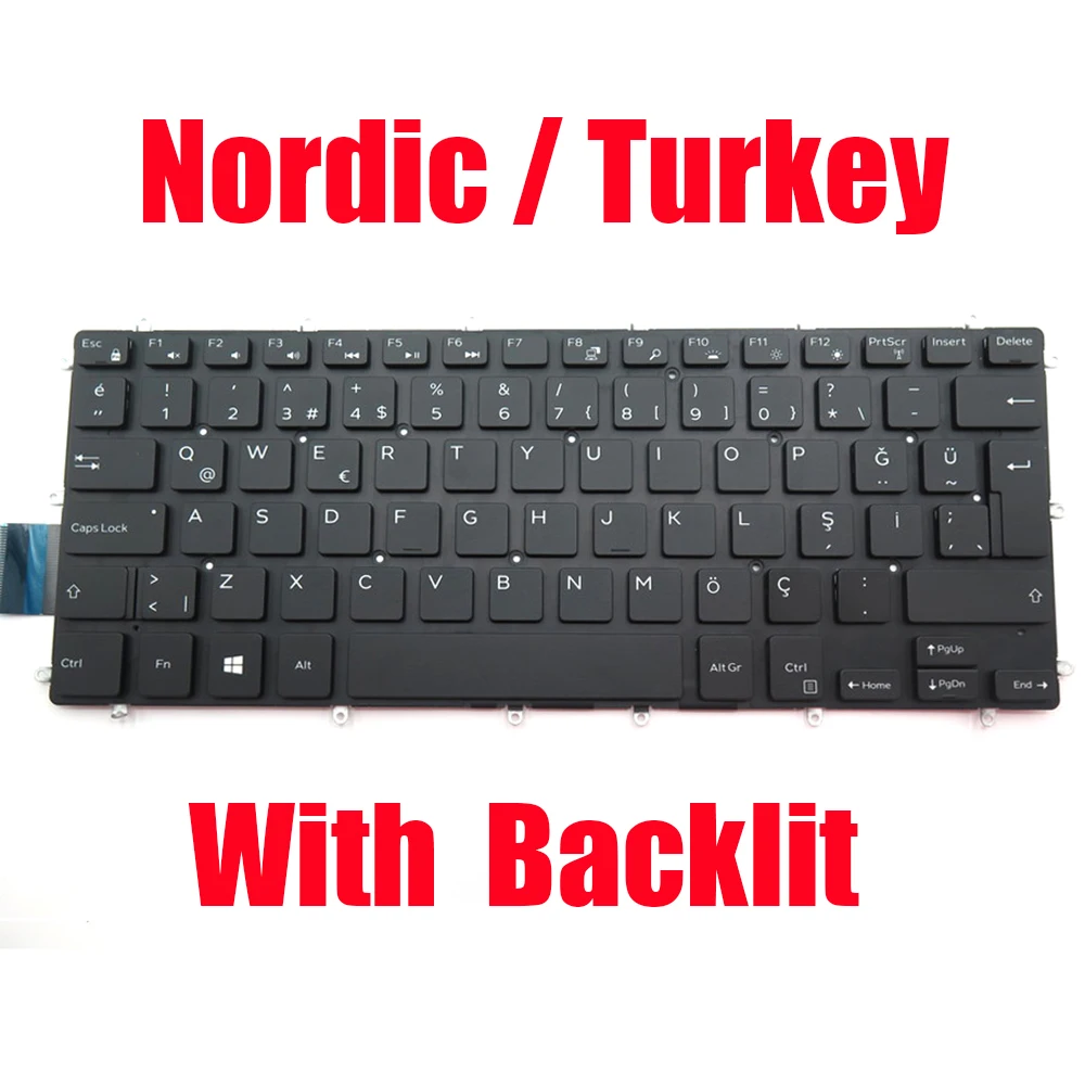 Nordic Turkey Keyboard For DELL For Inspiron 3481 3482 3490 3493 5370 7370 7380 7460 7466 7467 7472 7560 7570 7572 7580 TR NE
Nordic Turkey Keyboard For DELL For Inspiron 3481 3482 3490 3493 5370 7370 7380 7460 7466 7467 7472 7560 7570 7572 7580 TR NE