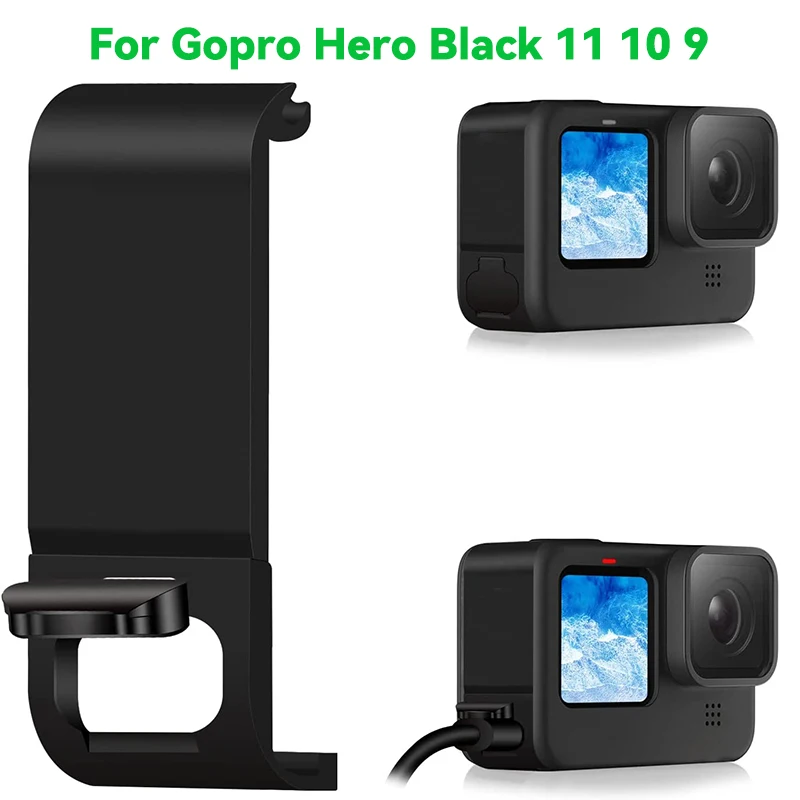 

Silicone Sleeve Case for Go Pro Hero 11 10 9 Black Battery Side Cover Protectors Lens Caps Lanyard for GoPro Hero 11 Accessories