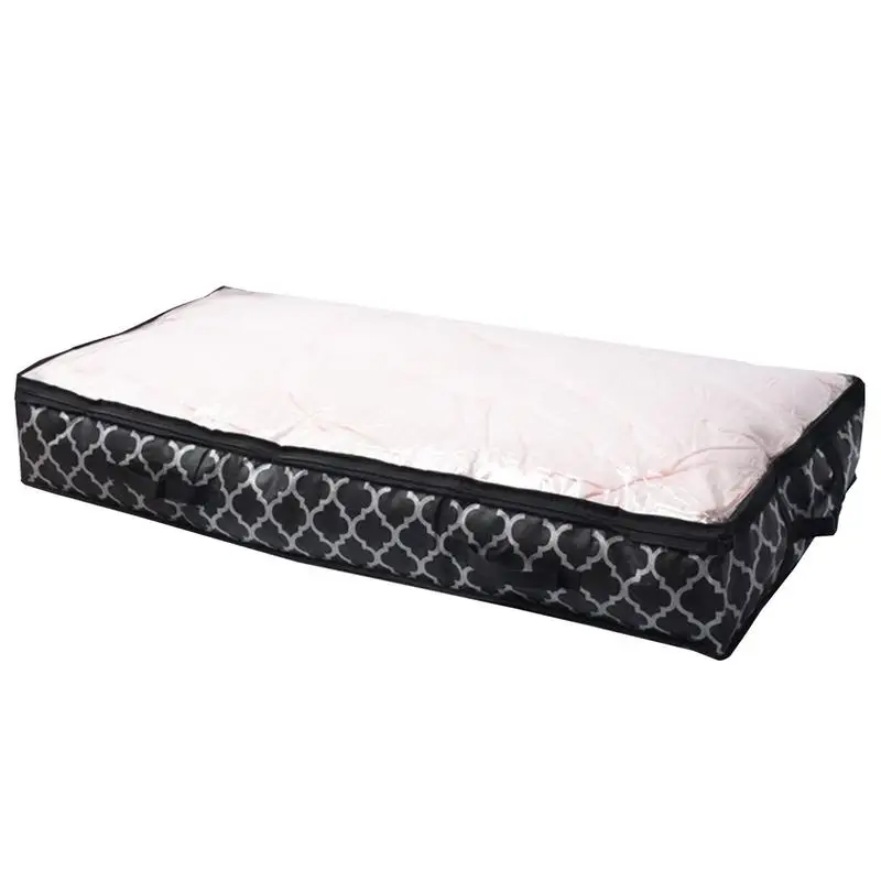 Under Bed Storage Bins Large Capacity Box With Reinforced Strap Handles Non-Woven Material Clear Window Store Blankets
Under Bed Storage Bins Large Capacity Box With Reinforced Strap Handles Non-Woven Material Clear Window Store Blankets