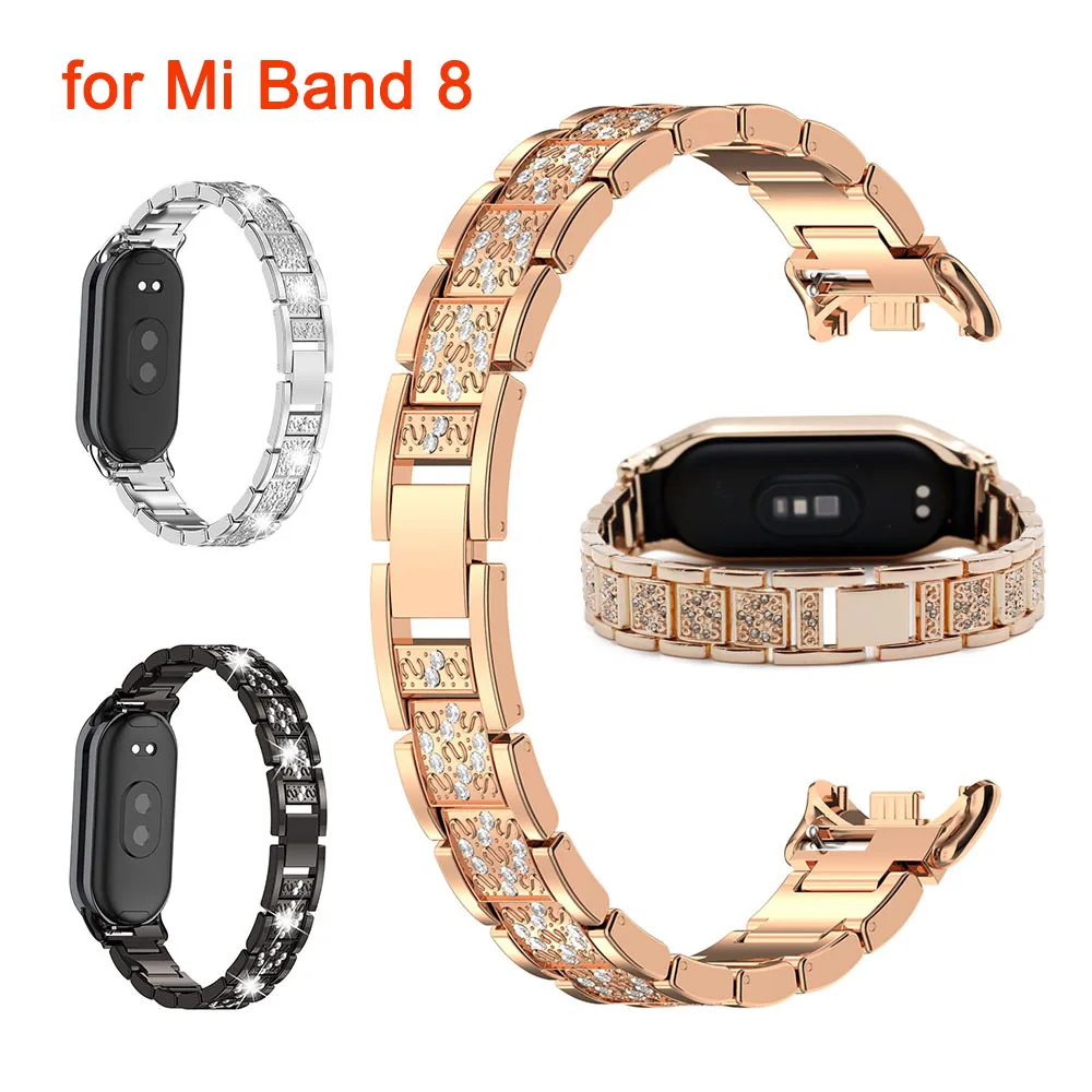 Metal Wrist Band Mi Band 8 Wristband Replacement Bling Alloy Wristband for Women Xiaomi Mi BAND 8 Adjustable Slim Dressy
Metal Wrist Band Mi Band 8 Wristband Replacement Bling Alloy Wristband for Women Xiaomi Mi BAND 8 Adjustable Slim Dressy