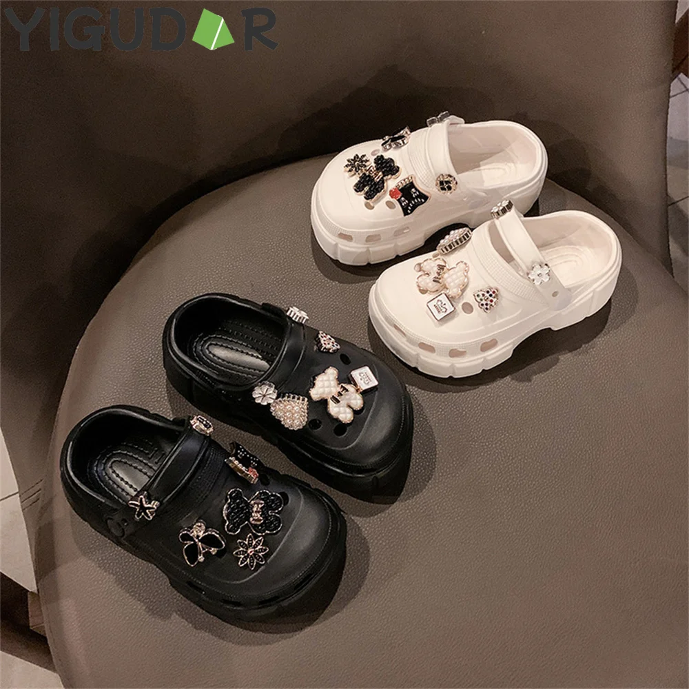 Сандалии женские уличные на толстой подошве, модные шлепанцы для девочек, мультяшное украшение, Dongdong, лето
Сандалии женские уличные на толстой подошве, модные шлепанцы для девочек, мультяшное украшение, Dongdong, лето