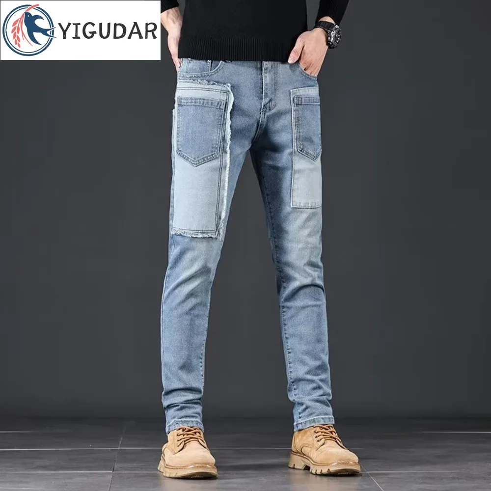 Autumn and winter patchwork jeans with holes fashion stretch slim fit embroidered patches small leg jeans long pants streetwear
Autumn and winter patchwork jeans with holes fashion stretch slim fit embroidered patches small leg jeans long pants streetwear