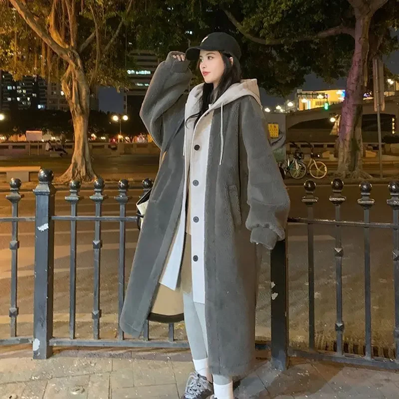 Wool Coat Women | Thickened High-end Feel Medium-length Hooded Winter Coats For Women 16 Wool Coat Women | Thickened High-end Feel Medium-length Hooded Winter Coats For Women