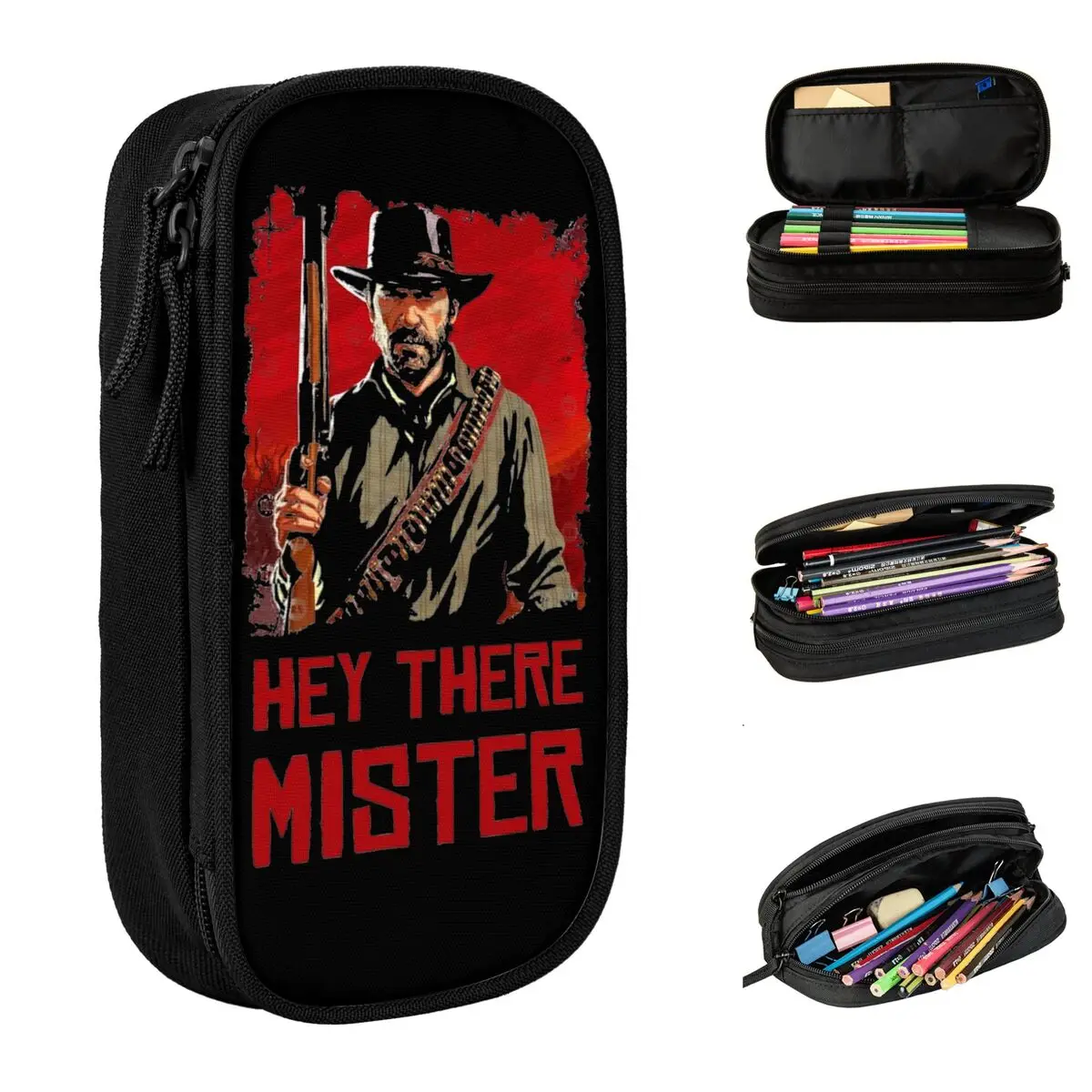 

Arthur Morgan Game Lover Pencil Case Classic Pen Box Pencil Bags Girl Boy Big Capacity School Supplies Cosmetic Pencilcases