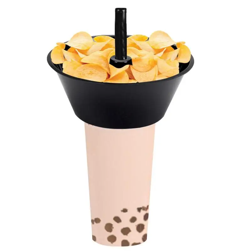 

Snack And Drink Cup 2 In 1 Snack Drink Cup Combo Leakproof Portable Stadium For On-The-Go Park Movie Theater Home Travel Stadium