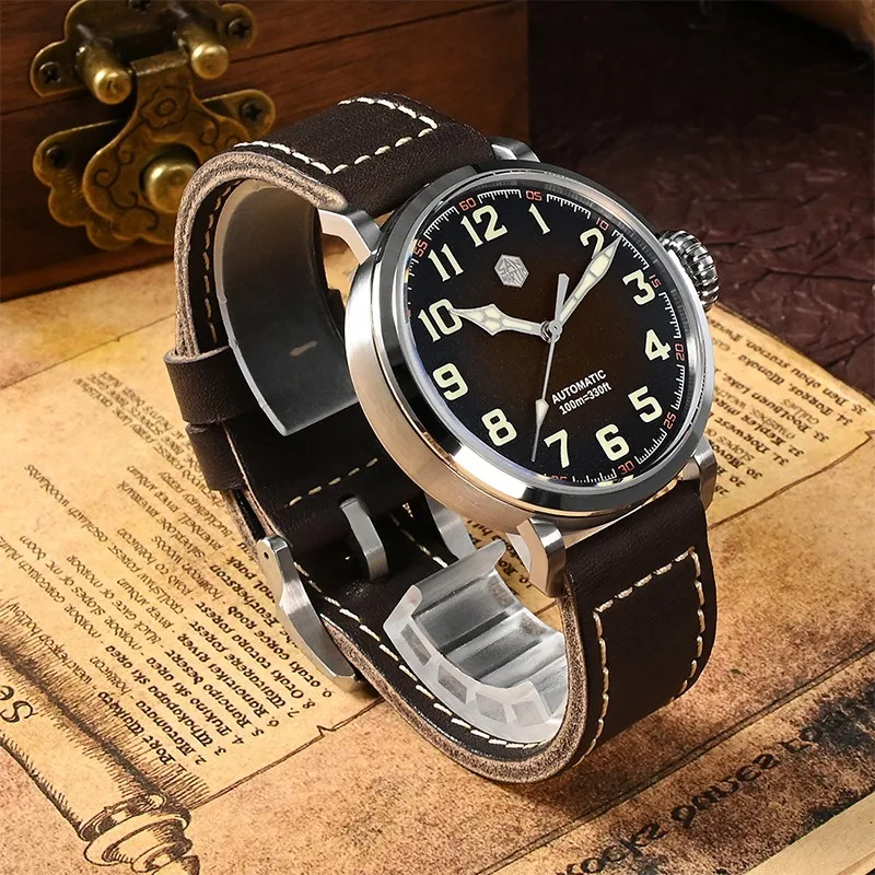 San Martin Fashion Luxury Mens Watch 40mm Pilot Automatic Mechanical Wrist watch YN55 PT5000 Stainless Steel Luminous Waterproof 
San Martin Fashion Luxury Mens Watch 40mm Pilot Automatic Mechanical Wrist watch YN55 PT5000 Stainless Steel Luminous Waterproof