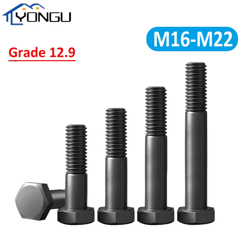 M16-M22 DIN933 Partially Half Thread External Hex Hexagon Head Screws Black 12.9 Grade Outside Hexagon Bolts
M16-M22 DIN933 Partially Half Thread External Hex Hexagon Head Screws Black 12.9 Grade Outside Hexagon Bolts