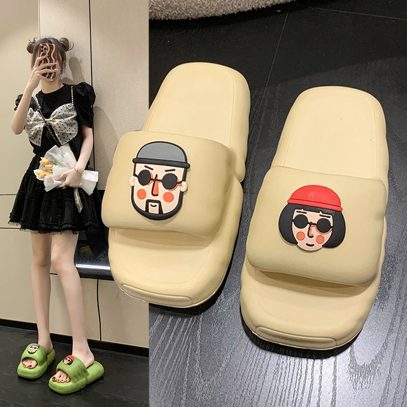 Сланцы женские пляжные на платформе, красивые шлепанцы, мультяшный рисунок, плоская подошва, средний каблук, большие размеры
Сланцы женские пляжные на платформе, красивые шлепанцы, мультяшный рисунок, плоская подошва, средний каблук, большие размеры
