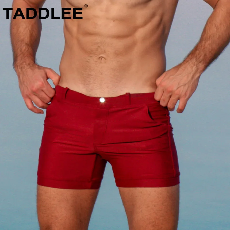 

Taddlee Mens Swimwear Swim Boxer Brief Bikini Trunks Pocket Square Cut Swimsuits