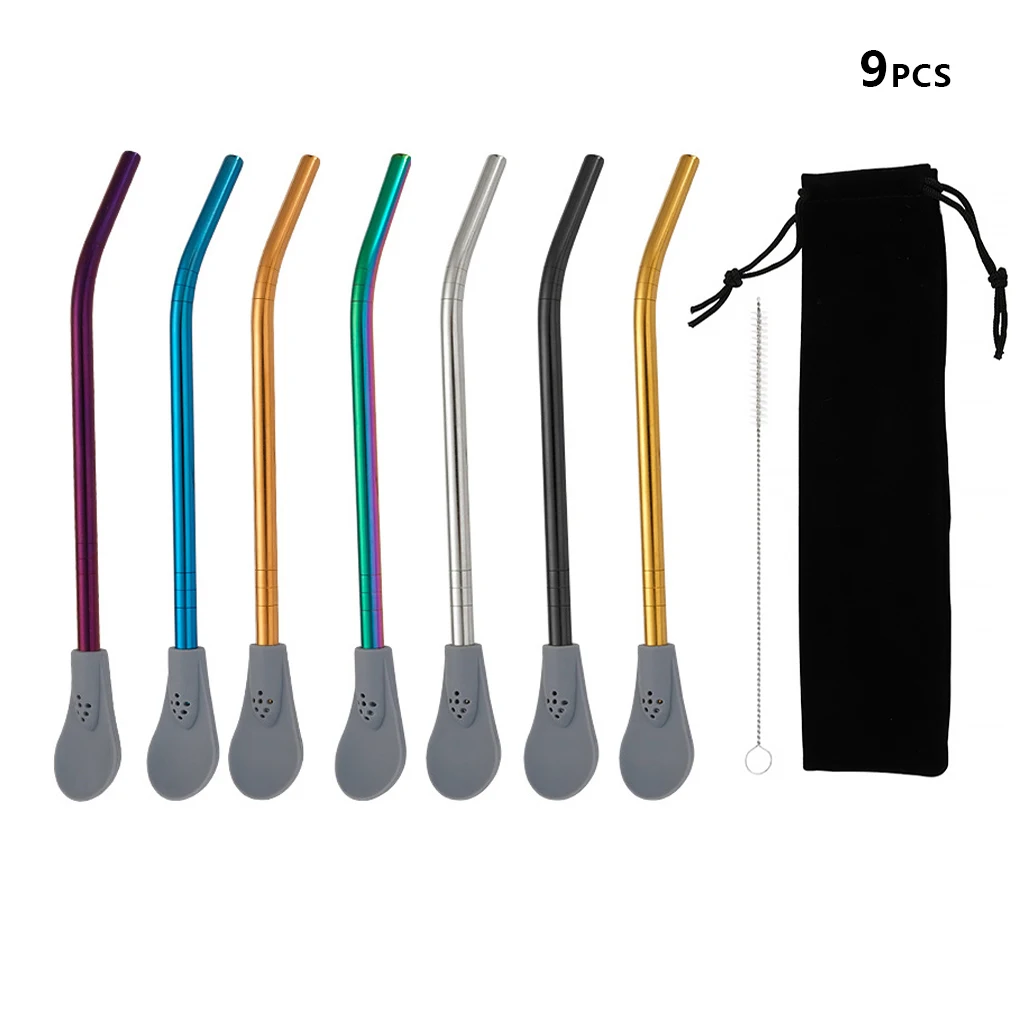 7 Pieces Detachable Straw Spoon Stainless Steel Stirring Spoons Filter Kitchen Tableware Straws Bar for Coffee
7 Pieces Detachable Straw Spoon Stainless Steel Stirring Spoons Filter Kitchen Tableware Straws Bar for Coffee